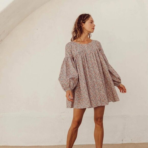 Oak Meadow Smock Dress Musk - Picture 1 of 7